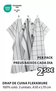 Oferta de TEX - Drap De Cuina Flekkmure por 2,5€ en JYSK