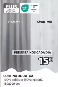 Oferta de Plus - Cortina De Dutxa por 15€ en JYSK