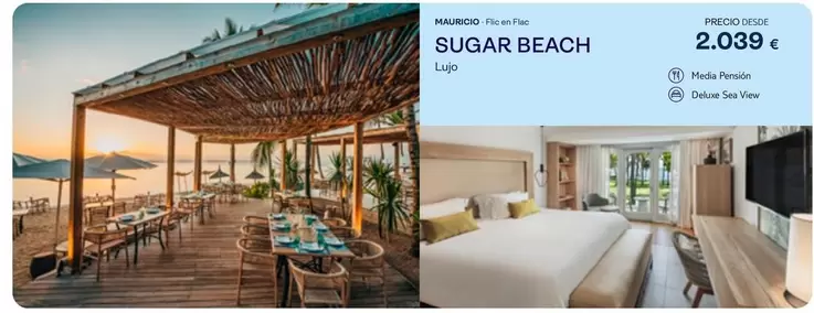 Oferta de Sugar Beach por 2039€ en Tui Travel PLC