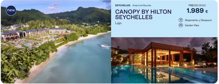 Oferta de Canopy By Hilton Seychelles por 1989€ en Tui Travel PLC