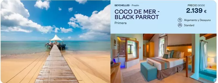 Oferta de Coco De Mer Black Parrot por 2139€ en Tui Travel PLC