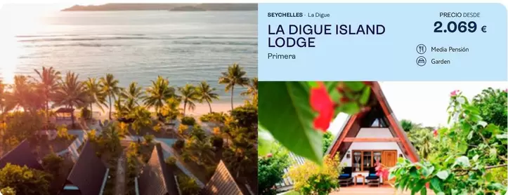 Oferta de La Digue Island Lodge por 2069€ en Tui Travel PLC