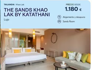 Oferta de The Sands Khao Lak By Katathani por 1180€ en Tui Travel PLC