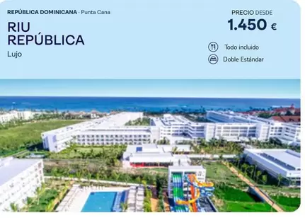 Oferta de Riu Republica por 1450€ en Tui Travel PLC