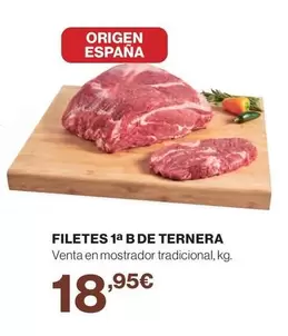 Oferta de Origen - Filetes 1a B De Ternera por 18,95€ en Hipercor