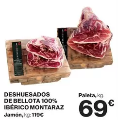 Oferta de El Corte Inglés - Deshuesados De Bellota 100% Ibérico Montaraz por 69€ en Hipercor