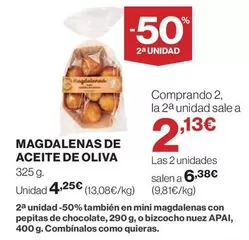 Oferta de Magdalenas De Aceite De Oliva por 4,25€ en Hipercor