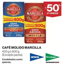 Oferta de Marcilla - Cafe Molido en Hipercor