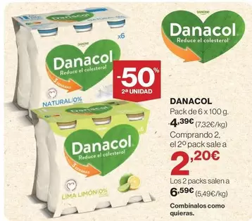 Oferta de Danone - Danacol por 4,39€ en Hipercor