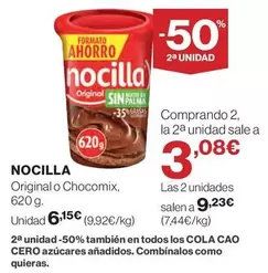 Oferta de Nocilla - Original O Chocomix por 6,15€ en Hipercor