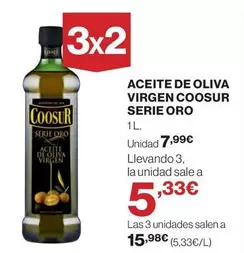 Oferta de Coosur - Aceite De Oliva Virgen Serie Oro por 7,99€ en Hipercor