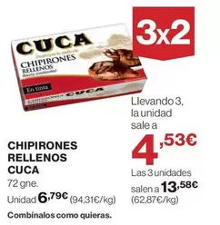 Oferta de Cuca - Chipirones Rellenos por 6,79€ en Hipercor