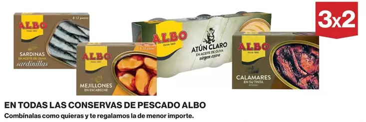 Oferta de Albo - En Todas Las Conservas De Pescado en Hipercor