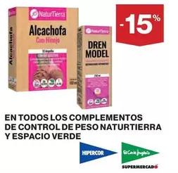 Oferta de Naturtierra - En Todos Los Complementos De Control De Peso  Y Espacio Verde en Hipercor