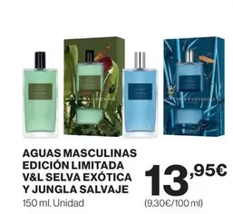 Oferta de Salvaje - Agua Masculinas Edición Limitada V&L Selva Exotica Y Jungla por 13,95€ en Hipercor