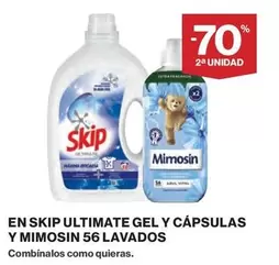 Oferta de Skip - En  Ultimate Gel Y Capsulas Y Mimosin 56 Lavados en Hipercor