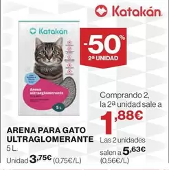 Oferta de Katakan - Arena Para Gato Ultraglomerante por 3,75€ en Hipercor