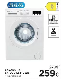 Oferta de Saivod - Lavadora Lst10623 por 259€ en Hipercor