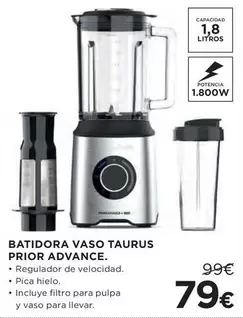 Oferta de Taurus - Batidora Vaso  Advance por 79€ en Hipercor