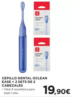 Oferta de Oclean - Cepillo Dental Ease + 2 Sets De 2 Cabezales por 19,9€ en Hipercor