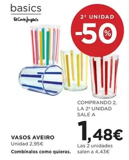 Oferta de Vasos Aveiro por 2,95€ en Hipercor