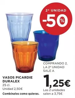 Oferta de Duralex - Vasos Picardie Duralex por 2,5€ en Hipercor