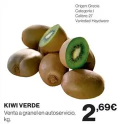 Oferta de Kiwi - Kiwi Verde por 2,69€ en Hipercor