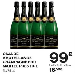 Oferta de Brut - Caja De 6 Botellas De Champagne por 99€ en Hipercor