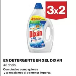 Oferta de Dixan - En Detergente En Gel en Hipercor