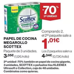 Oferta de Scottex - Papel De Cocina Megarollo por 3,35€ en Hipercor