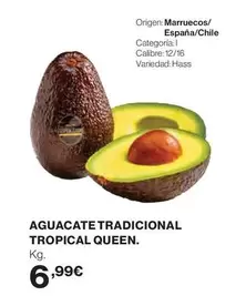 Oferta de Origen - Aguacate Tradicional Tropical Queen por 6,99€ en Hipercor