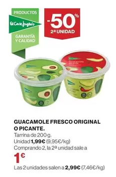 Oferta de El Corte Inglés - Guacamole Fresco Original por 1,99€ en Hipercor