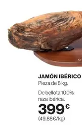 Oferta de Bellota - Jamón Ibérico por 399€ en Hipercor