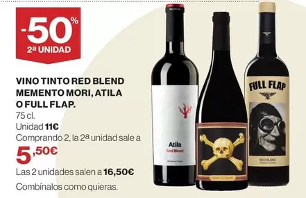 Oferta de Atila - Vino Tinto Red Blend por 5,5€ en Hipercor