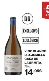 Oferta de Casa de la Ermita - Vino Blanco D.o. Jumilla por 14,95€ en Hipercor