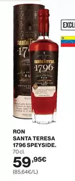 Oferta de Santa teresa - Ron 1796 Speyside por 59,95€ en Hipercor