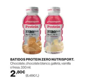 Oferta de Nutrisport - Batidos Protein Zero por 2,8€ en Hipercor