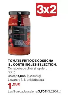 Oferta de Tomate Frito De Cosecha El Corte Ingles Selection por 1,85€ en Hipercor