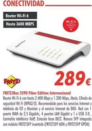 Oferta de Router Wi Fi 6/ Hasta 3600 Mbps por 289€ en Zbitt