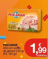 Oferta de Pescamar - Atun En Aceite De Girasol por 1,99€ en CashDiplo