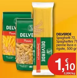 Oferta de Delverde - Spaghetti 72, Spaghettini 71 Penne Lice O Rigate por 1,1€ en CashDiplo