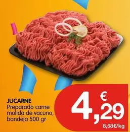 Oferta de Jucarne - Preparado Carne Molida De Vacuno por 4,29€ en CashDiplo