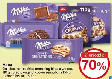 Oferta de Milka - Galletas Mini Cookies Munching Bites O Wafers, 110 Gr, Oreo O Original Cookie Sensations O Choco Biscuit en CashDiplo