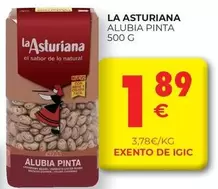 Oferta de La Asturiana - Alubia Pinta por 1,89€ en CashDiplo