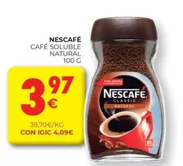 Oferta de Nescafé - Cafe Soluble Natural por 3,97€ en CashDiplo