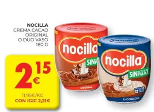 Oferta de Nocilla - Crema Cacao Original O Duo Vaso por 2,15€ en CashDiplo