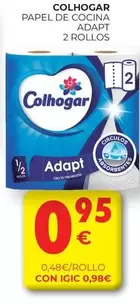 Oferta de Colhogar - Papel De Cocina Adapt por 0,95€ en CashDiplo