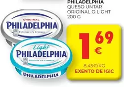 Oferta de Philadelphia - Queso Untar Original O Light por 1,69€ en CashDiplo