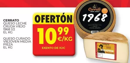 Oferta de Cerrato - Queso Curado por 10,99€ en CashDiplo