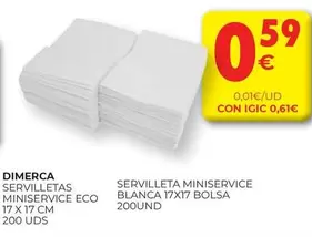 Oferta de Eco - Servilletas Miniservice por 0,59€ en CashDiplo